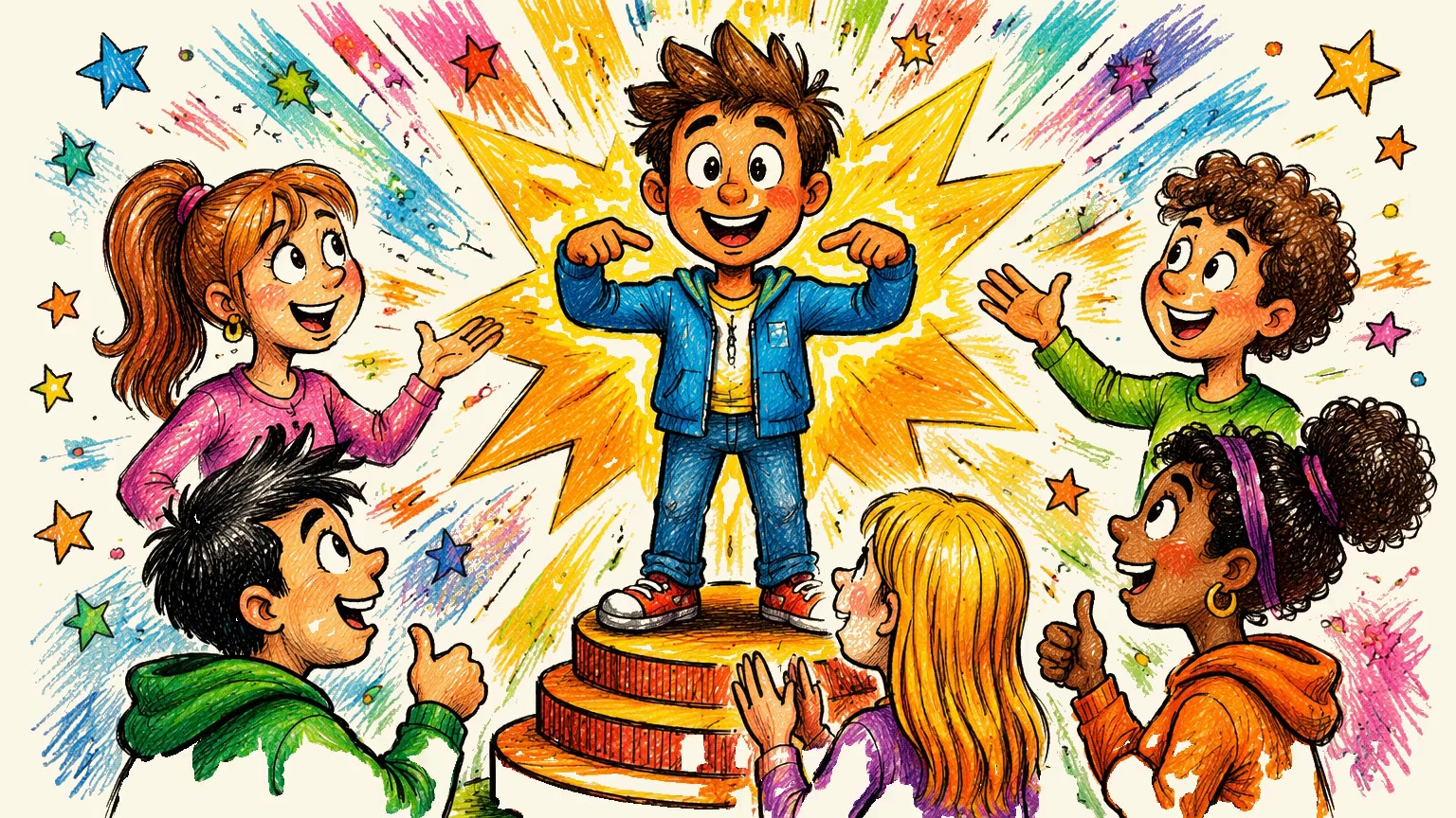 A qualified member standing on the pedestal